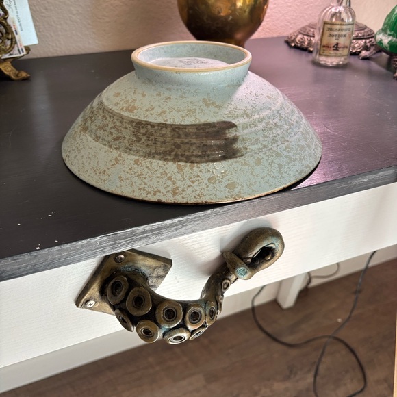 Japense Sakura Hand-Painted Cherry Blossom Ceramic Bowl Pale blue - Picture 6 of 8